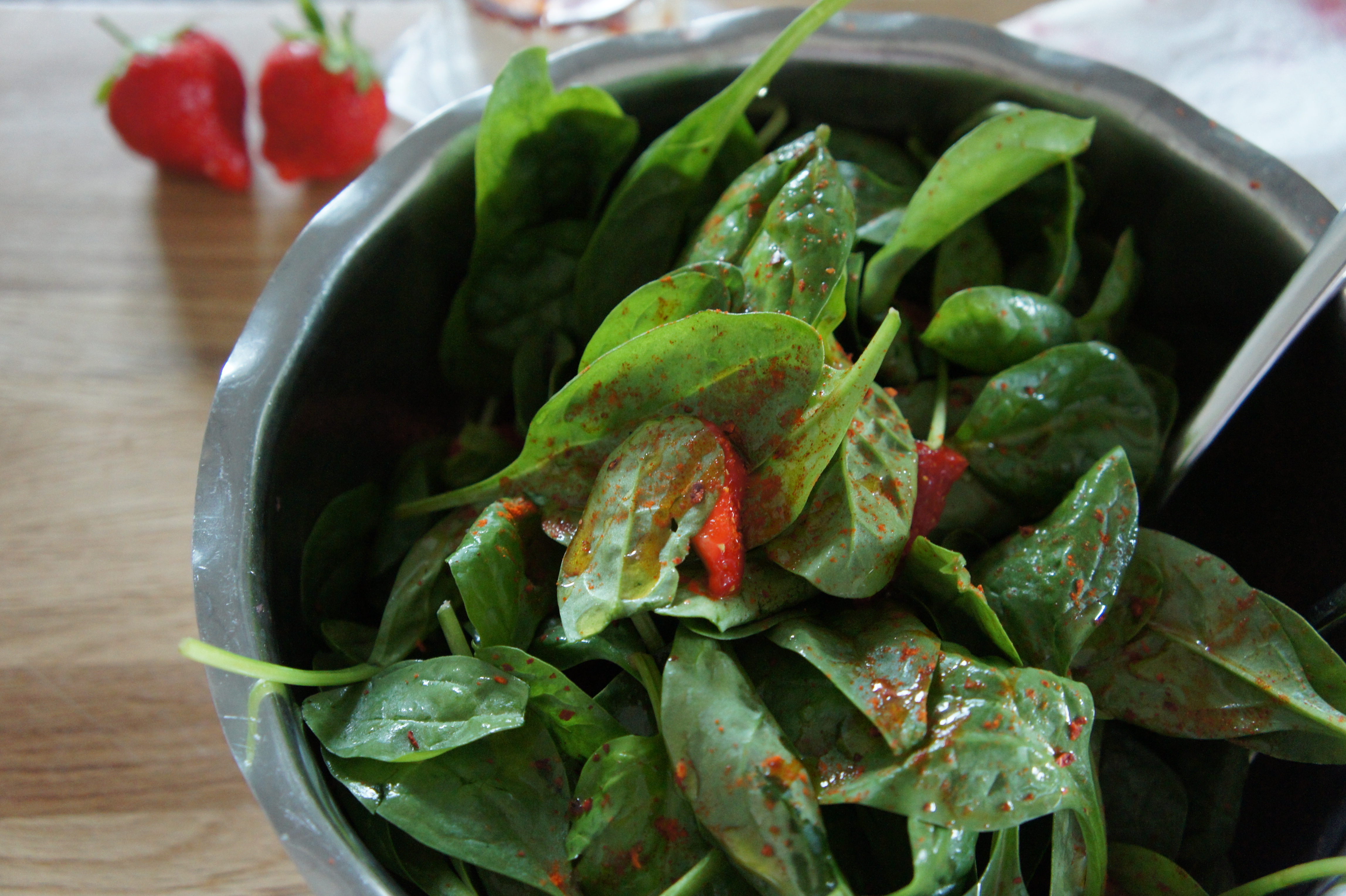 Spinach Strawberries and Spices
